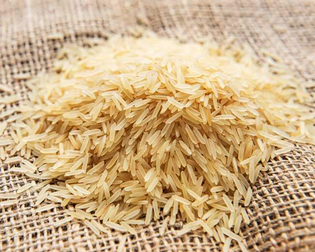 Uncooked basmati rice